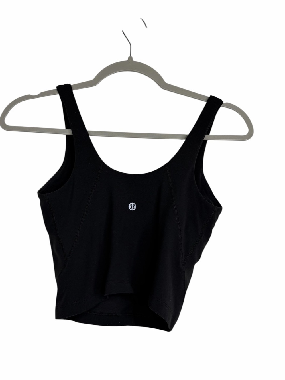 Lululemon Align Black Cropped V-Neck Tank Top Size 4 Gym & Train Athleisure